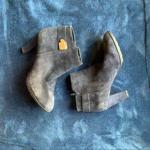 Anne Klein- blue suede boots/ booties